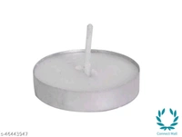 White Wax Premium candle wick and wax, gently flicker without producing harmful black smoke - Set of 100 Pieces